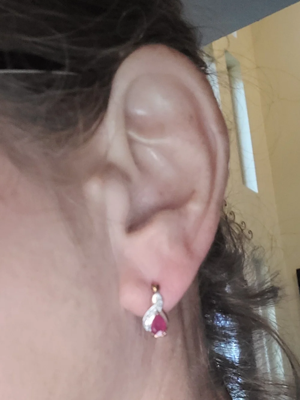 Elegant Ruby Teardrop Earrings in Sterling Silver